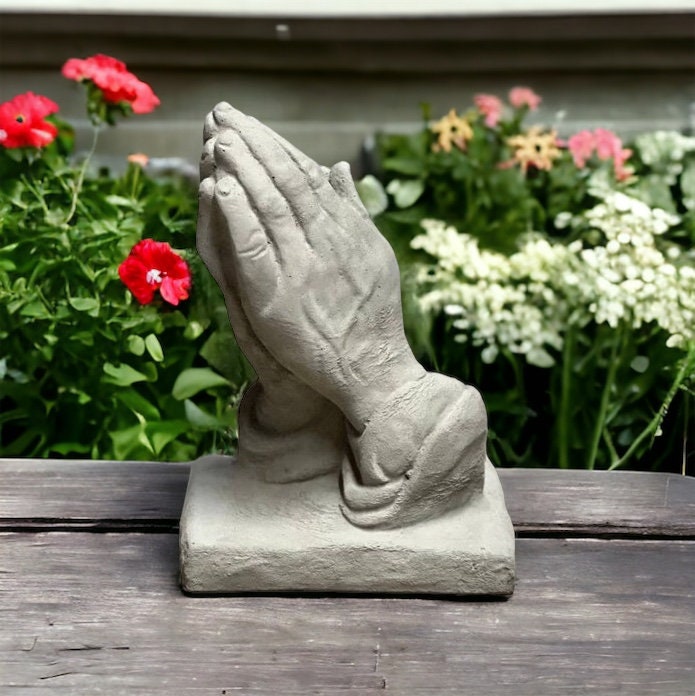 Praying Hands, Concrete Hands, Outdoor Sculpture, Hands Statue, Lawn Art, Stone Decoration, Two Hands, Garden Ornament, Religious Gift "9