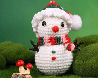 Snowman Crochet Kit for Beginners - Easy DIY Winter Project