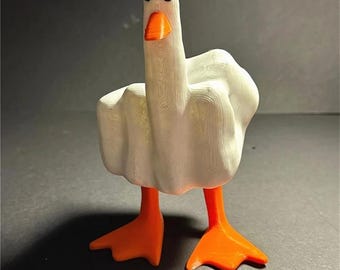 Funny Duck Middle Finger Statue – Cute Resin Garden Figurine – Creative Gift & Home Decor Accent