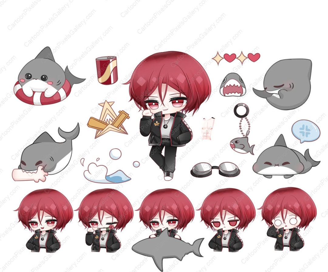 Entzückender Chibi Charakter Digitalbilder Paket | Niedliche Anime ..., حجم الصورة 1080x896