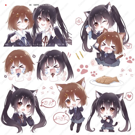 Entzückender Chibi Charakter Digitalbilder Paket | Niedliche Anime ..., حجم الصورة 570x570