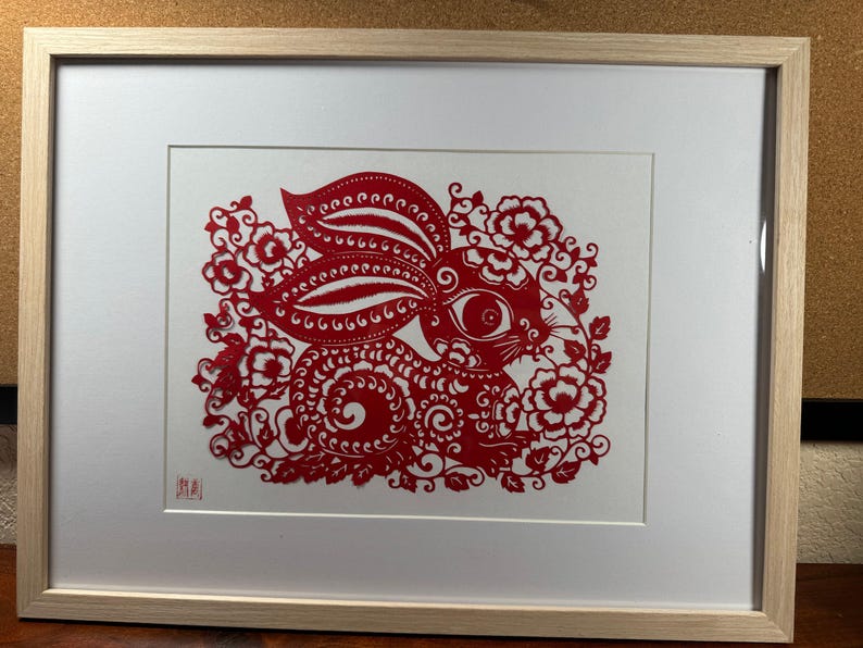 Chinese Paper Cut Rabbit Chinese Paper Cutting Rabbit SVG | Rabbit Zodiac Papercut | Lunar New ...