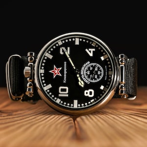 Vintage Molnija Komandirskie Armbanduhr: Herren UdSSR Militär Armbanduhr