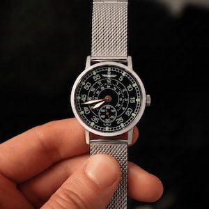 Vintage ZIM Aviation Watch for Men | 1980s Soviet Aviation Watch | Personalized Engraved Watch | Unique Gift for Boyfriend