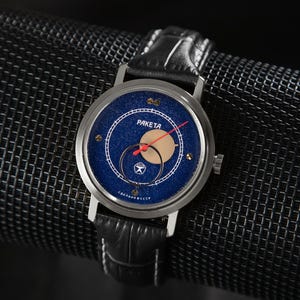 Raketa Copernicus Mechanical Watch: Moonphase Blue Dial, Vintage USSR Timepiece