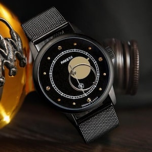 Mens Watch Raketa Copernic, Vintage Wristwatch, Mechanical Watch, Moon Phase Watch, Gift for Men, Gift for Boyfriend