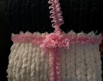 Chunky throw blanket handmade