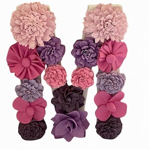 Sola Wood Flower Letter: Custom Nursery Initial, Floral Wall Decor