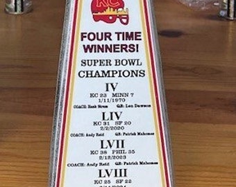 Kansas City Chiefs Super Bowl 4 Time Winner LOMBARDI replica trophy