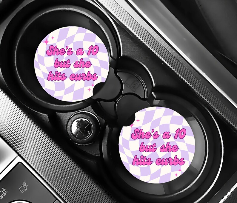 Y2K Car Coaster for Car Accessories Gift for Sister Funny Gift Retro