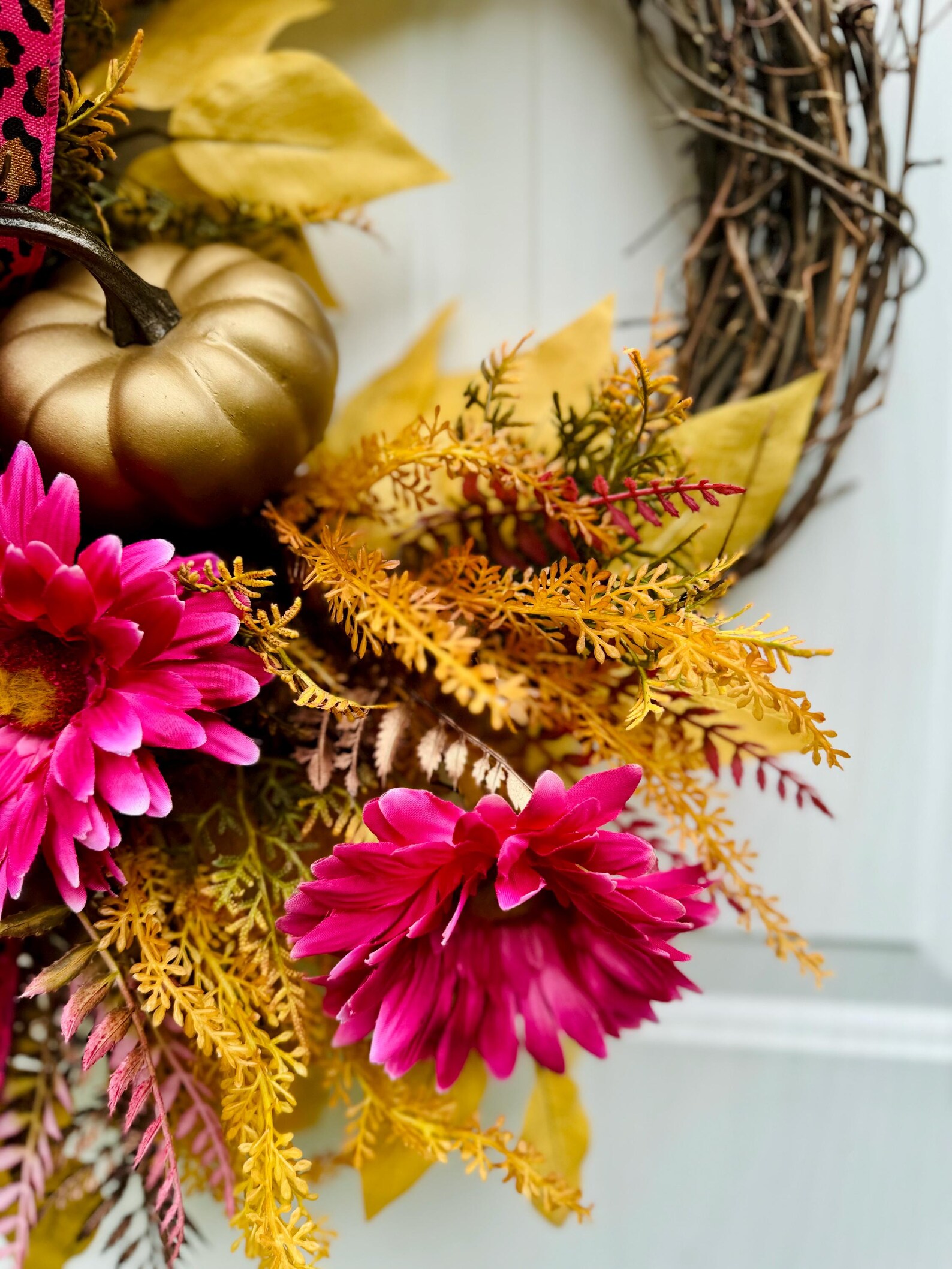 Autumn Wreath, Fall Wreath for Front Door, Vibrant Fall Colors Wreath ...