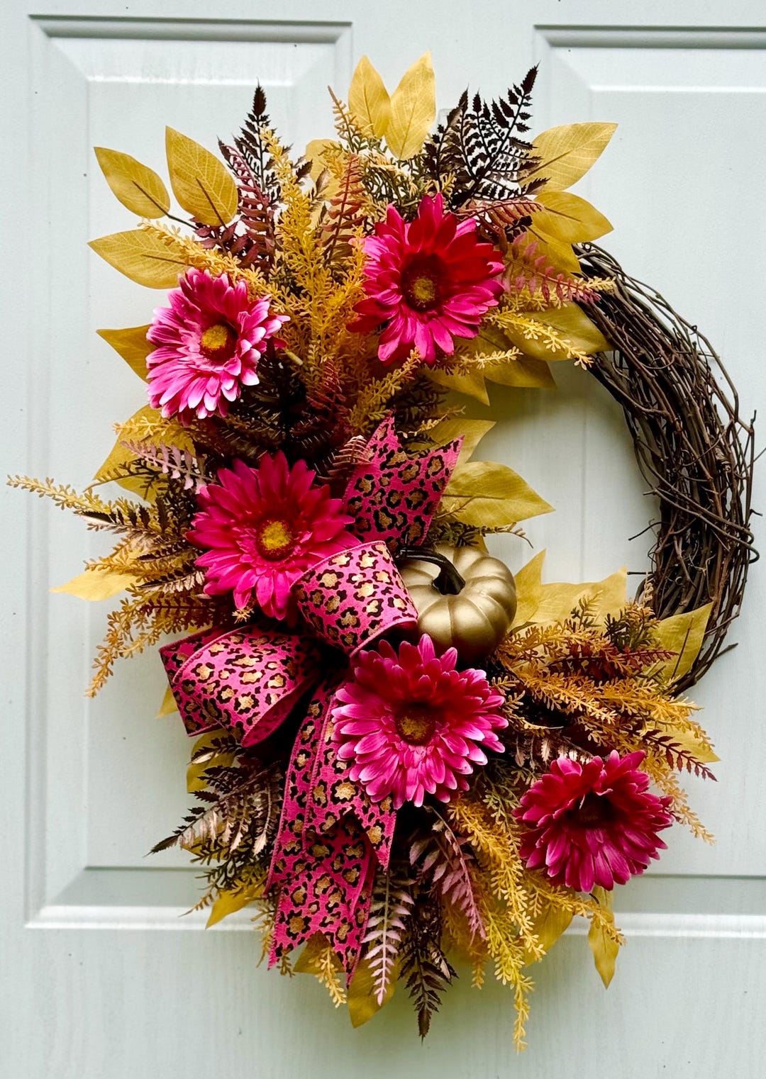 Autumn Wreath, Fall Wreath for Front Door, Vibrant Fall Colors Wreath ...