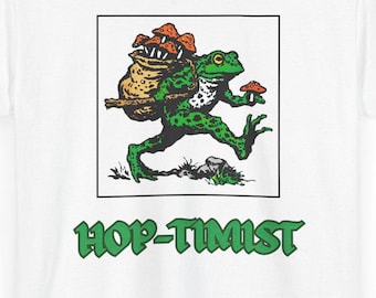 Weird Frog T-Shirt: Cottagecore Mushroom Graphic Tee, funny frog shirt, frog lover shirt, medieval frog shirt, mushroom picking