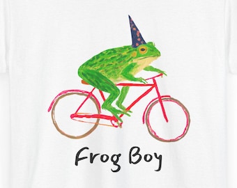 Frog Boy Shirt, cycling shirt, Tees Weirdcore Meme, goblincore, wizard frog, gift for him, boyfriend christmas gift, frog lover gift