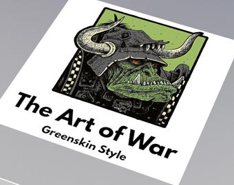 Art of War, Orc War Boss Stickers | Cyberpunk Greenskin Vinyl Sticker Sheet