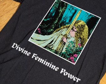 Divine FeminineShirt, Shirt Empowered Woman Tshirt, Alpha Women Top Gift for Her Gift History Lover, retro medieval woman