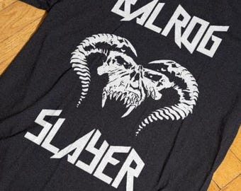 Balrog Slayer, Durin's Bane - You Shall Not Pass - LOTR Design Premium, Balrog Skull Punk T-Shirt, LOTR shirt, tolkein book shirt