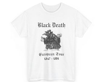 Black Death European Tour Shirt, Plague Rat, Middle Ages, Dark Humor, Medieval History, plague doctor shirt, grimdark shirt, dark fantasy