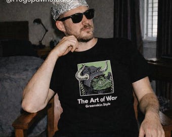 Art of War, Orc War Boss, orcs, goblins, greenskins, cyberpunk ork, Green Skin, fantasy orc, futuristic orks, feral ogre shirt