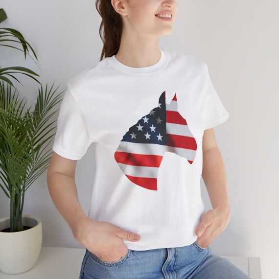 Horse T Shirt American Flag Usa Patriotic Horse Gift Horse T Shirt American Flag Usa Patriotic Horse Gift