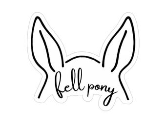 Fell Pony Horse Die-Cut Outdoor Stickers - Perfect for Cars, Journals, & Decor - Horse Ears Design Transparent Sticker, Fun Car Accessories
