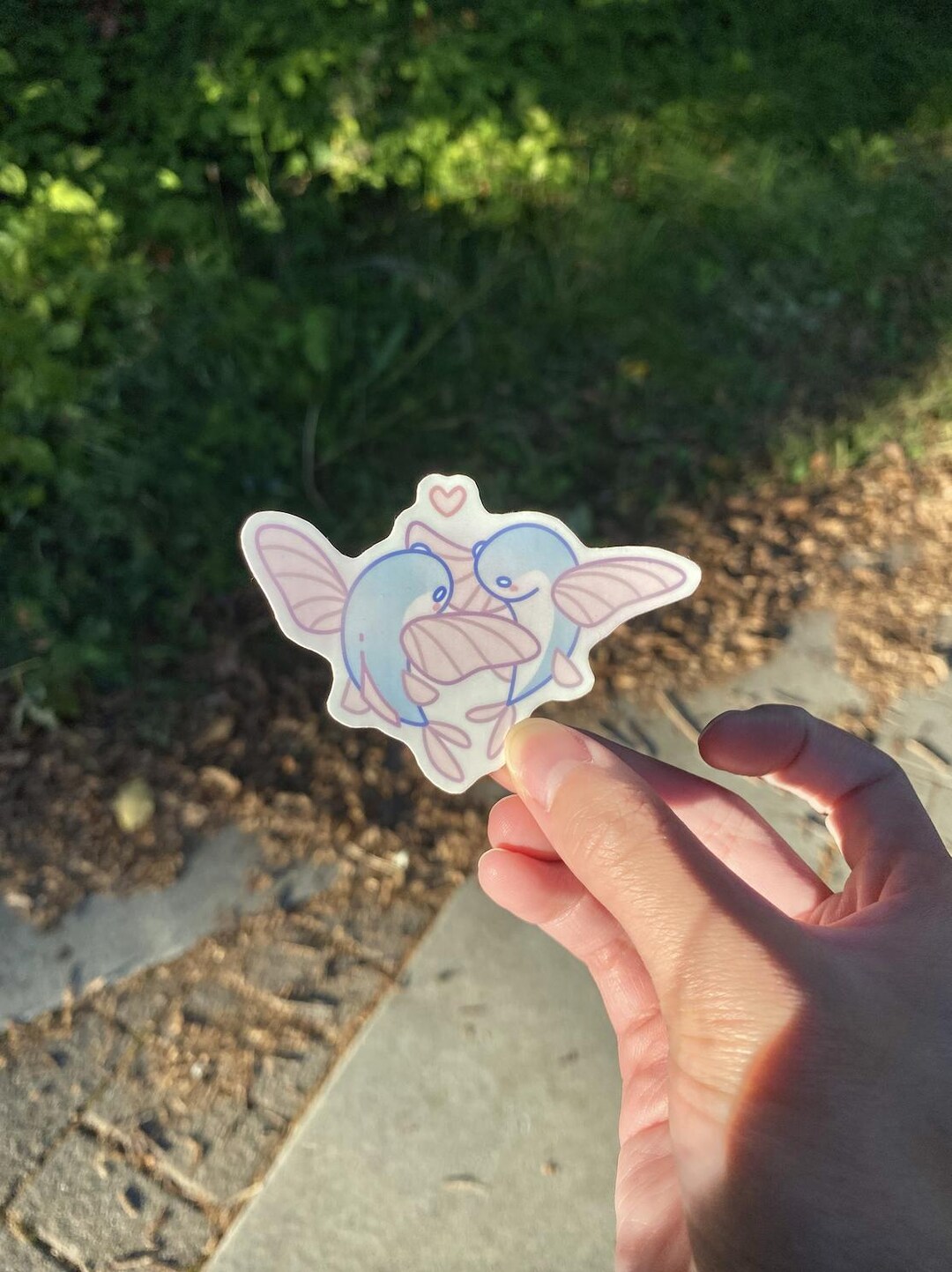 Flying Fish Sticker Flying Fish Sticker | Vinyl | Glossy | Blue | Pink | Matching | Set ...