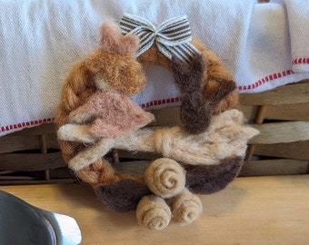 OOAK Needle-felted Kiki Bread Wreath