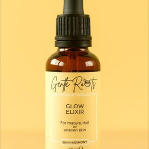 Glow Elixir – Natural Face Oil for Radiance and Uneven Skin | Vegan Skincare for Dry, Dull & Mature Skin | Botanical Glow Serum