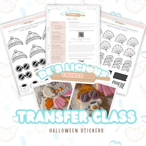 Halloween Cookie Transfer Class with Real-Time Video | Royal Icing Transfers PDF + Templates + Step-by-Step Guide