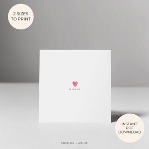 Printable Love Card, My only one, Valentine Card, Anniversary, Birthday, Minimalist, Printable Greeting Card, Instant Download Card, DIY