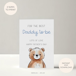 Tarjeta imprimible del Día del Padre, Tarjeta del Día del Padre para Futuro Papá, Futuro Papá, Tarjeta de Felicitación Imprimible, Tarjeta de Descarga Instantánea, DIY