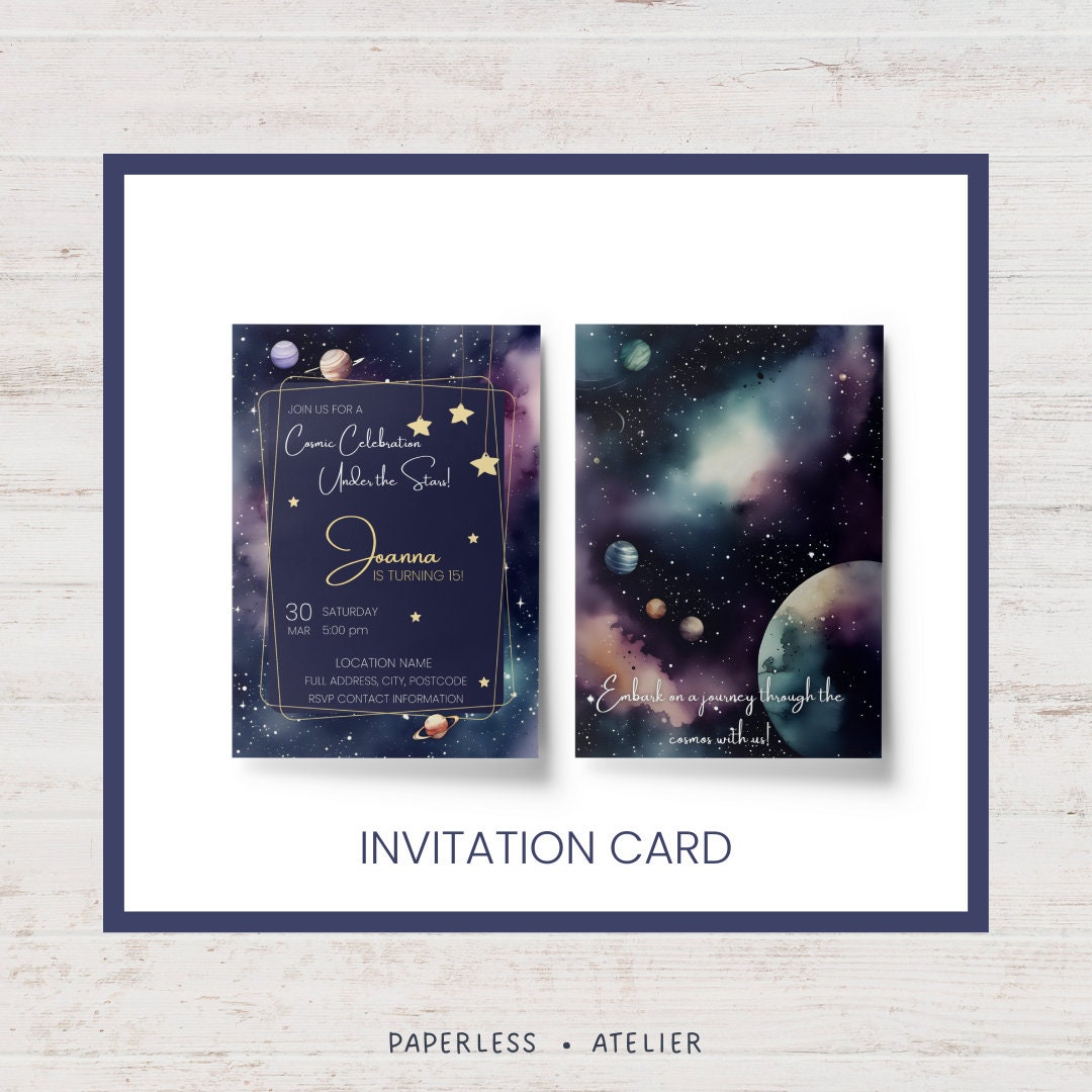 Printable Party Bundle, Galaxy Party Bundle, Birthday Bundle, Happy Birthday Party Bundle ...