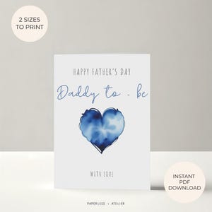 Carte de fête des pères imprimable, carte de fête des pères pour futur papa, futur papa, futur papa, carte de voeux imprimable, carte à téléchargement immédiat, bricolage