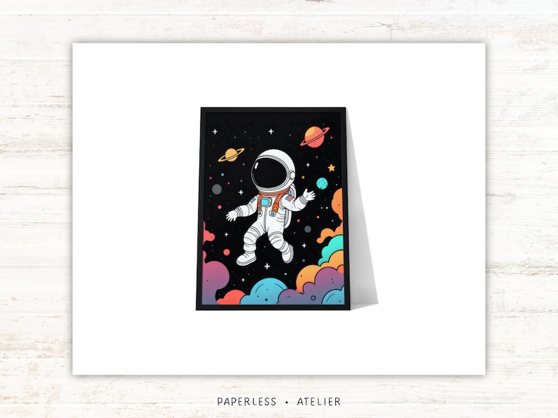 5 Printable Space Poster Set, Printable Posters, Astronaut and Space ...
