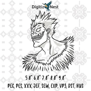 Anime Stickdatei, Stickmuster - Digitaler Download, Anime Stickmuster, Stickmuster, mehrere Größen, Instant Access