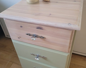 Newly Upcycled Small Pine Chest of drawers/bedside cabinet