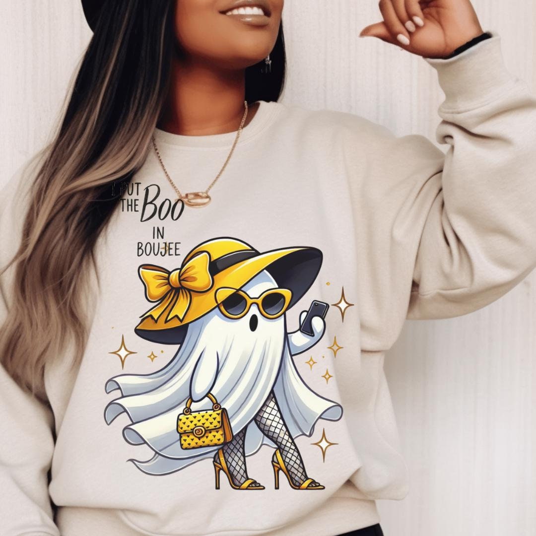 Ghost PNG Design Fun Boujee Ghost Mom Merch Png I Put the Boo in