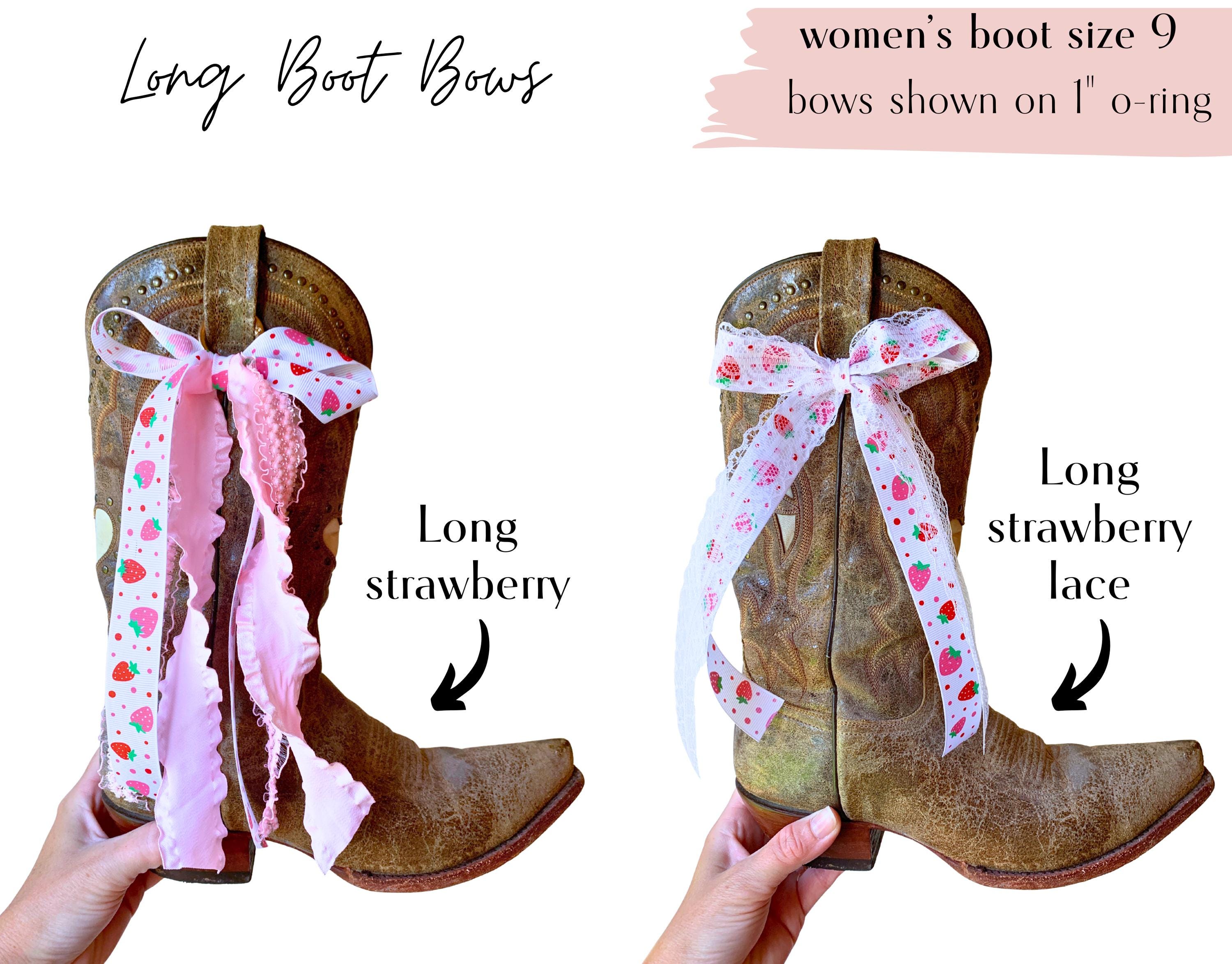 Boot Bows Display Boot Bows | Summer Ribbon Boot Accessories, Strawberry Bow - Etsy