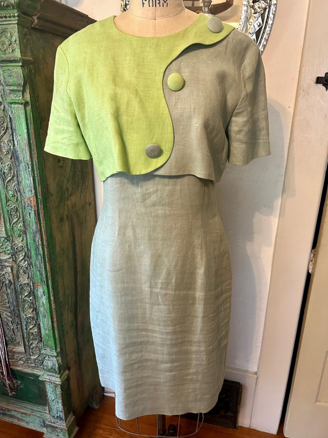 Womens Cotton Linen Cozy Vintage Dress