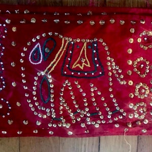 Antique Sari Ribbon with Elephants