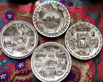 Set of 4 Souvenir Plates