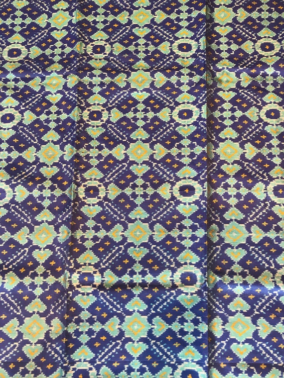 Double Ikat Silk Sari from India - image 6