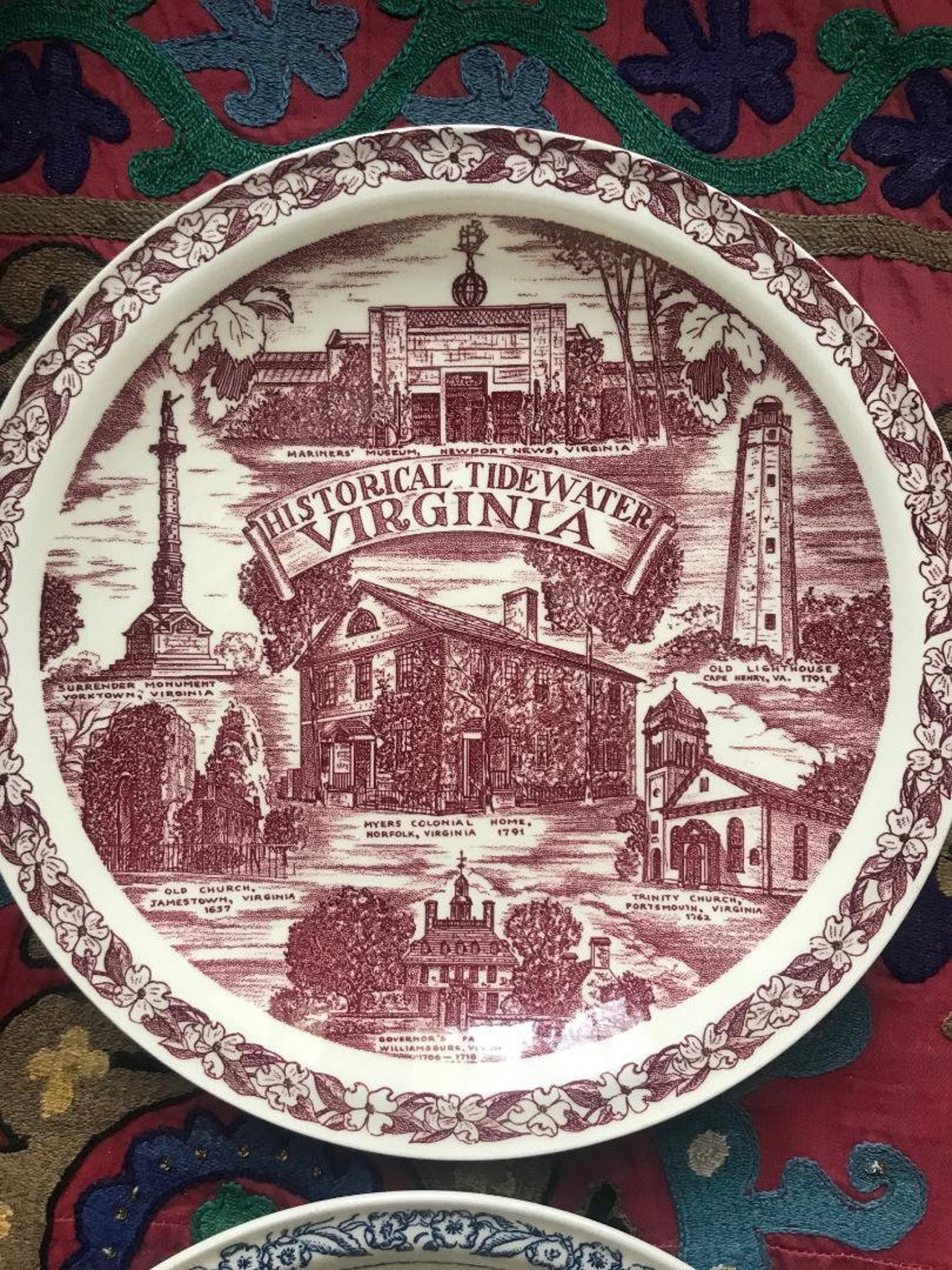 Set of 2 Souvenir Plates Etsy