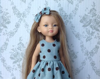 Clothes for Paola Reina 13.5".34 cm. Doll Dress , Hair snap