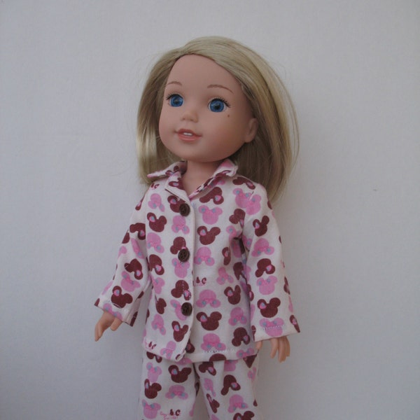 Wellie Wishers American girl 14.5" Doll Clothes Pajamas