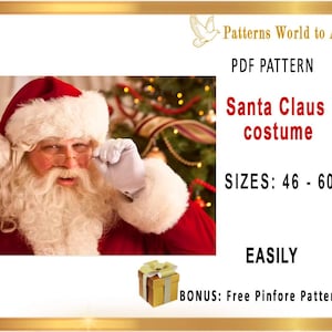 Christmas costume pattern – Santa Claus fur coat with collar and cape, Holiday coat pattern – Slavic costume, Ded Moroz