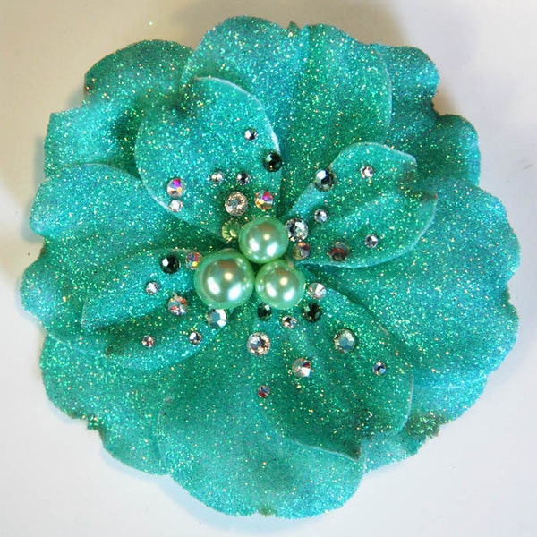 Amazing Sparkle Dogwood Hair Clip Accessory by Cutie Dynamite Pinup Retro Rockabilly Burlesque Girly Party