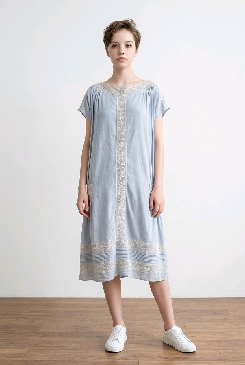 Flapper Dress Light Blue - Etsy UK