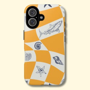 Shark Seashell Collage Phone Case Summer design best phone covers for iPhone 16 15 14 13 12 11 pro max 8 Samsung S25 S24 S23 S22