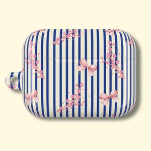 Preppy Airpod Case for Airpods Cute Bow and Floral Collage Coquette Design Matching Phone and Airpod Case fashionable gifts for her